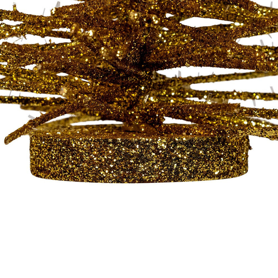 11.8" Gold Glittered Tree With MDF Base