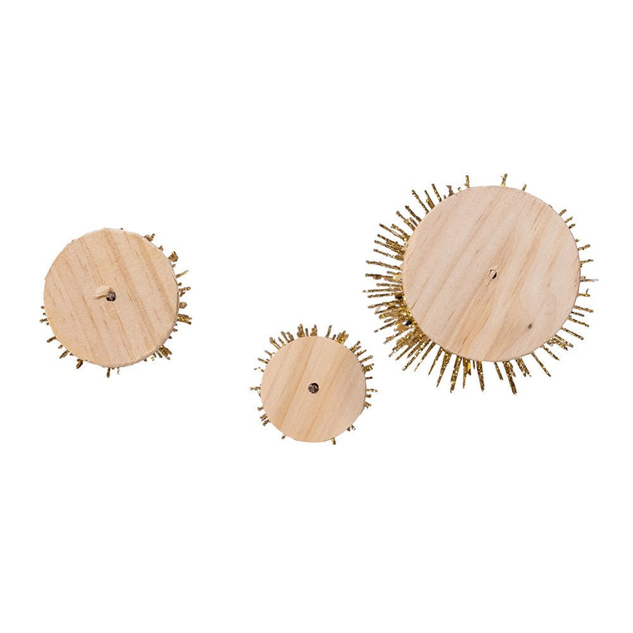 Gold Glittered Miniature Tree Set