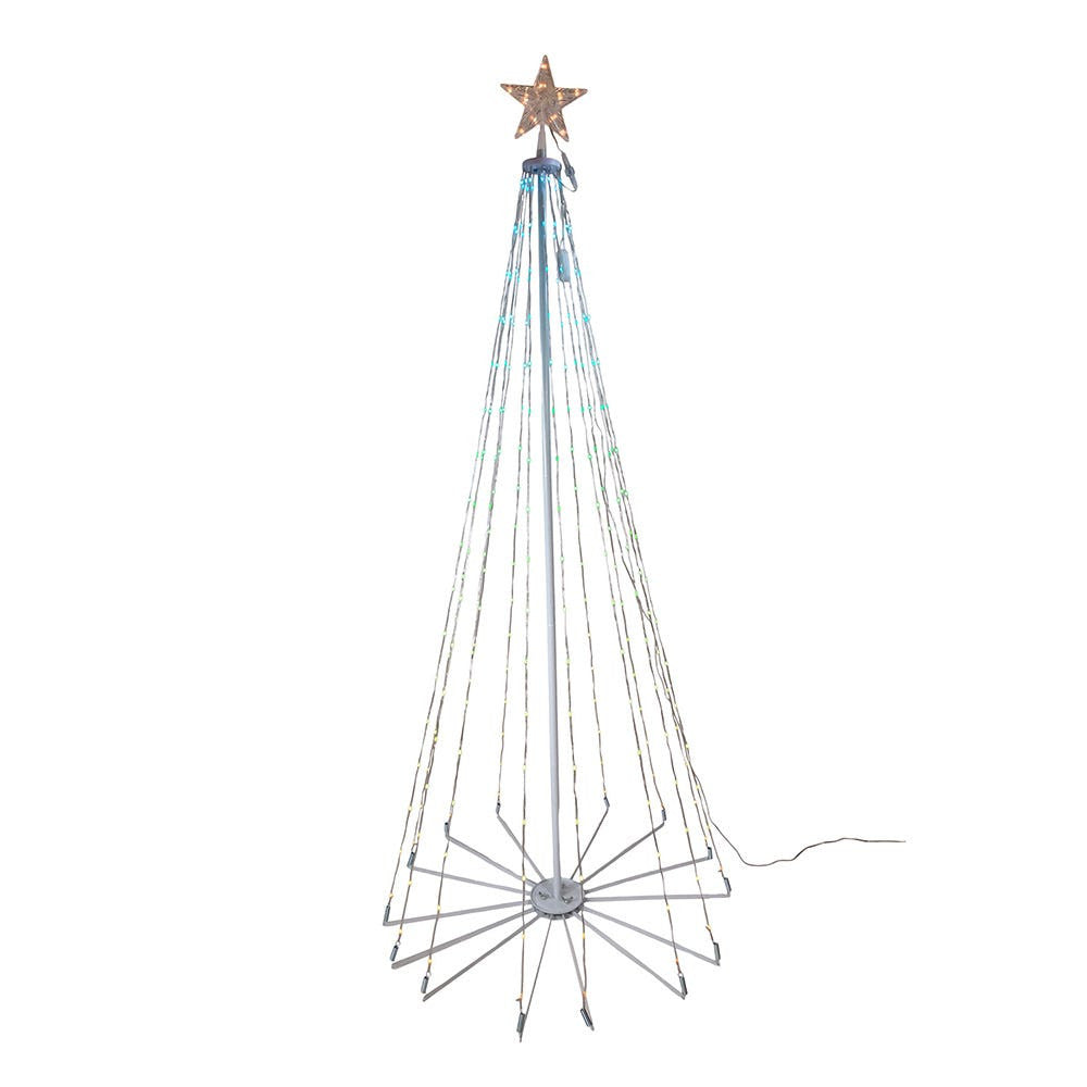 6' Pre-Lit RGB LED Collapsible Decorated Tree