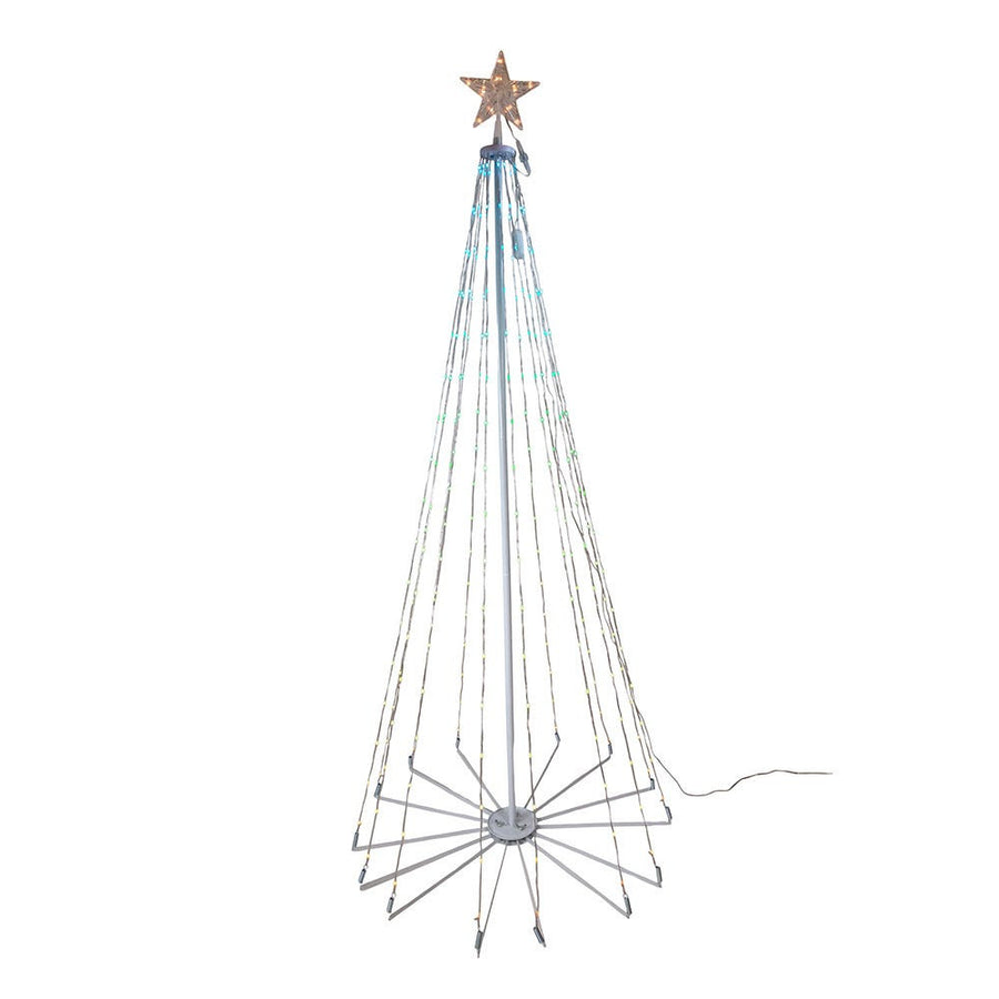 6' Pre-Lit RGB LED Collapsible Decorated Tree