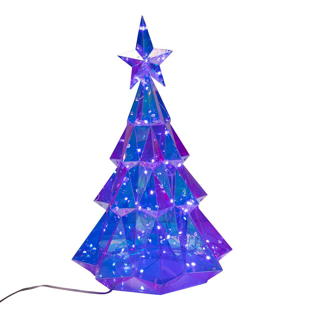 20" Lighted Magical Iridescence Holographic Christmas Tree + Remote