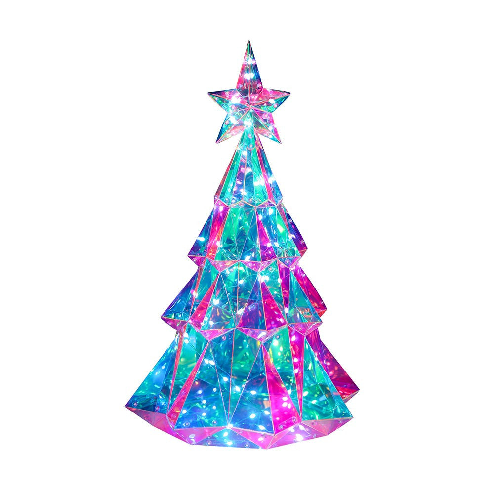 20" Lighted Magical Iridescence Holographic Christmas Tree + Remote