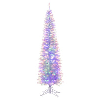 7' Pre-Lit Color Changing LED Iridescent Slim Winchester Pine Tree