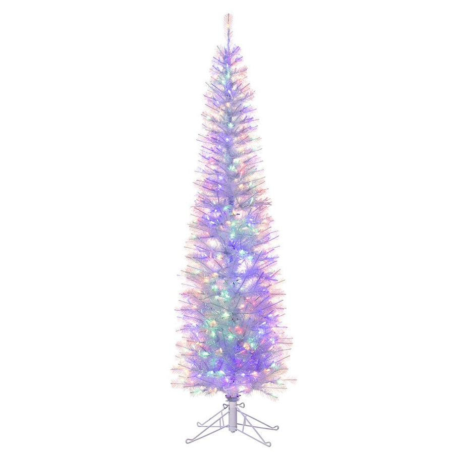 7' Pre-Lit Color Changing LED Iridescent Slim Winchester Pine Tree