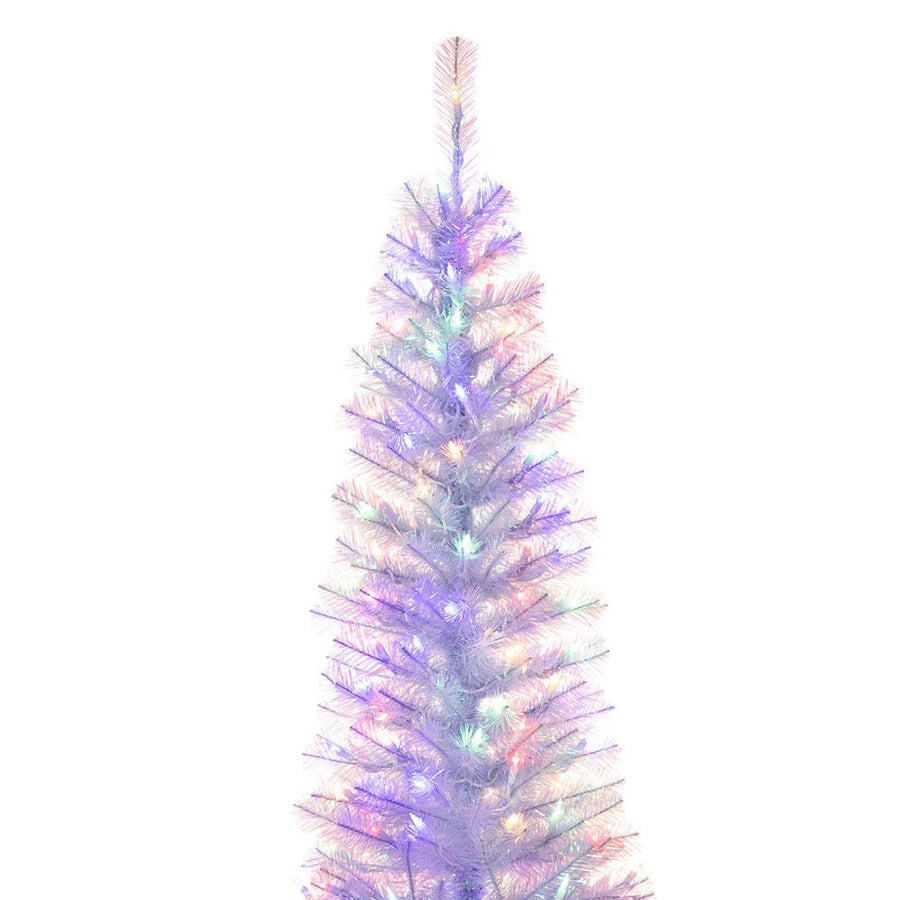 7' Pre-Lit Color Changing LED Iridescent Slim Winchester Pine Tree