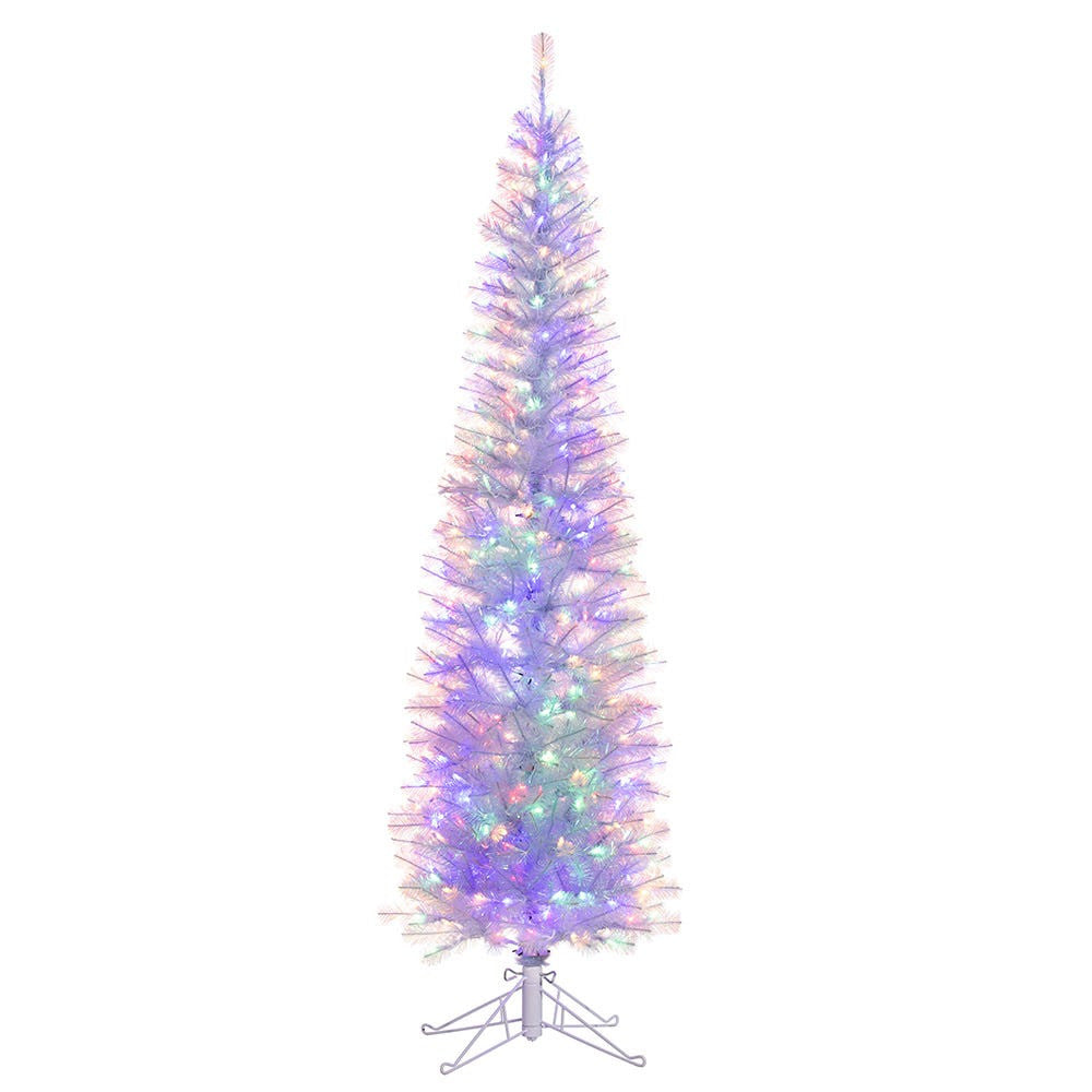 7' Pre-Lit Color Changing LED Iridescent Slim Winchester Pine Tree