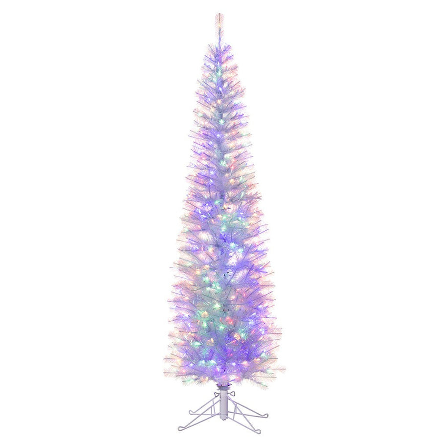 7' Pre-Lit Color Changing LED Iridescent Slim Winchester Pine Tree