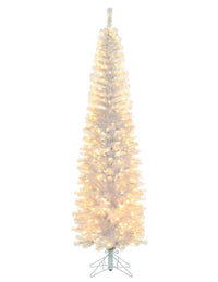 7' Pre-Lit Warm White LED Iridescent Slim Winchester Pine Tree