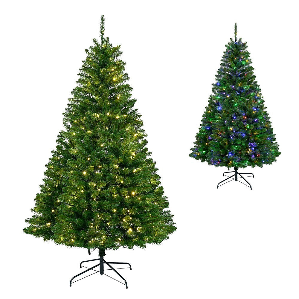 6.5' Pre-lit Dual Color LED Multifunction EZ Fir Tree