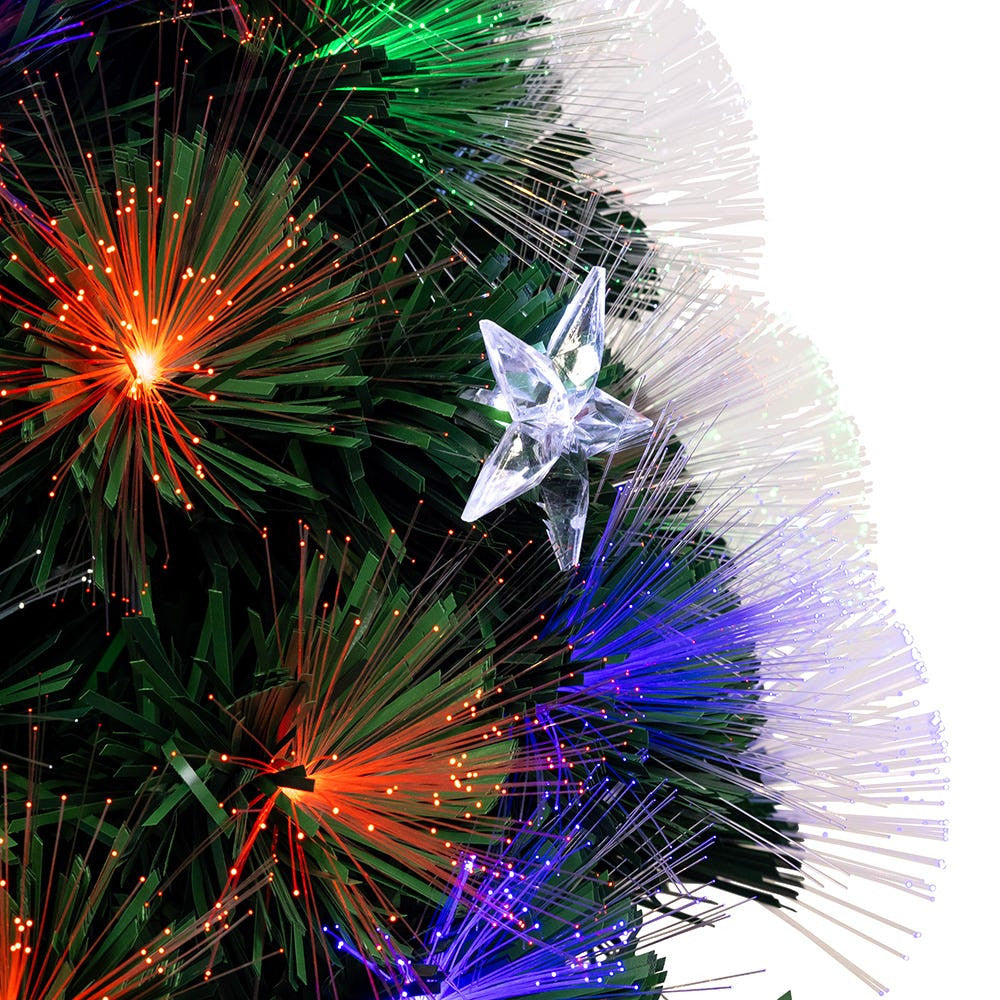24" Pre-Lit Fiber Optic Potted Tree
