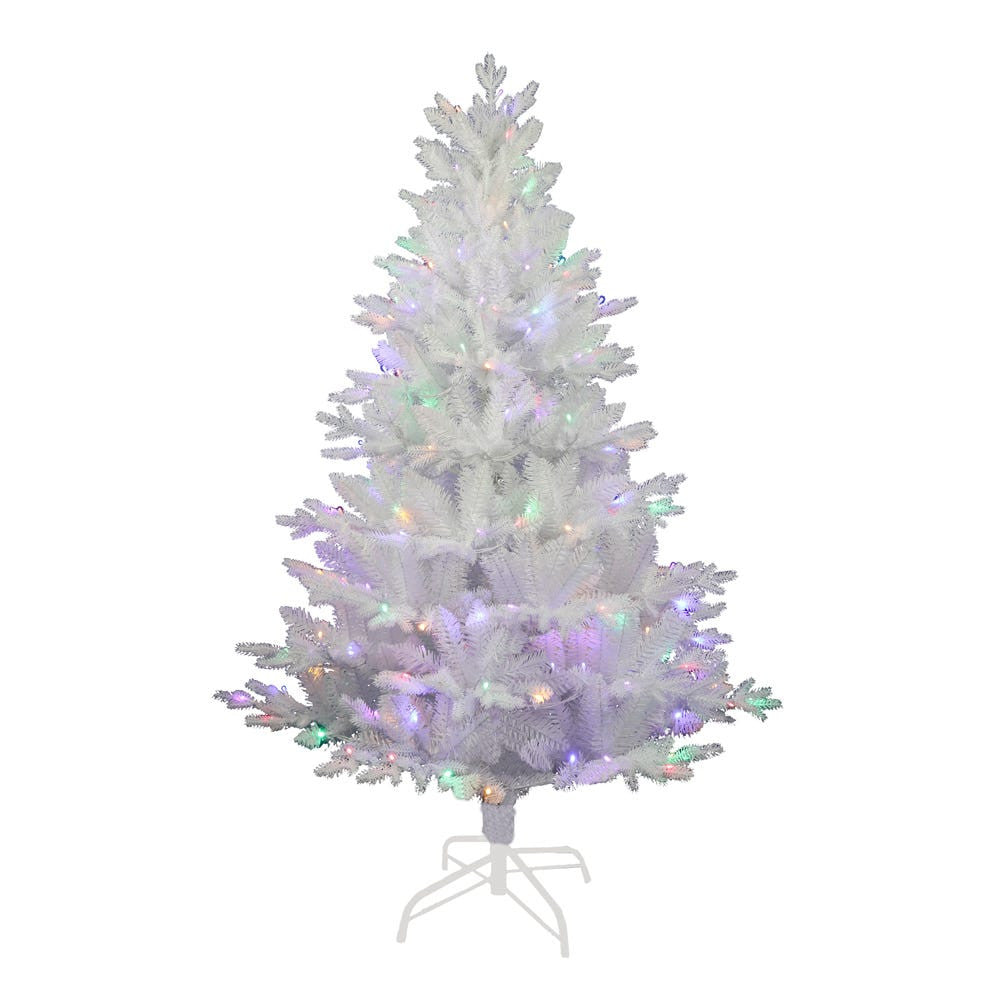 5' Pre-Lit Multicolor LED Jackson White Pine Tree