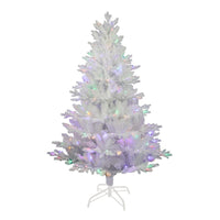 5' Pre-Lit Multicolor LED Jackson White Pine Tree