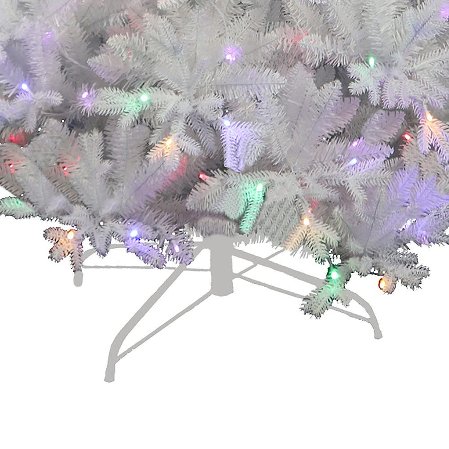 7' Pre-Lit Multicolor LED Jackson White Pine Tree