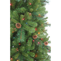 7.5' Pre-Lit Multicolor Incandescent Slim Burlington Spruce Tree