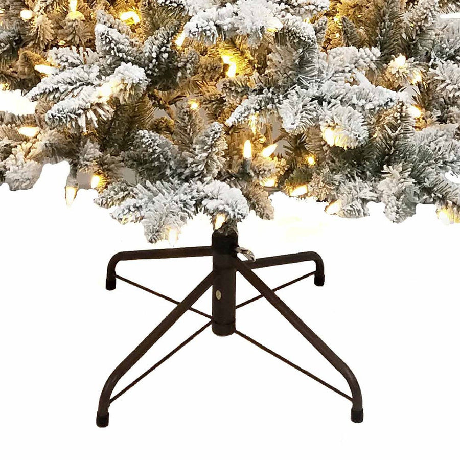 5' Pre-Lit Warm White LED Snow Pine Tree