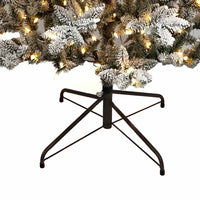6' Pre-Lit Warm White LED Snow Pine Tree