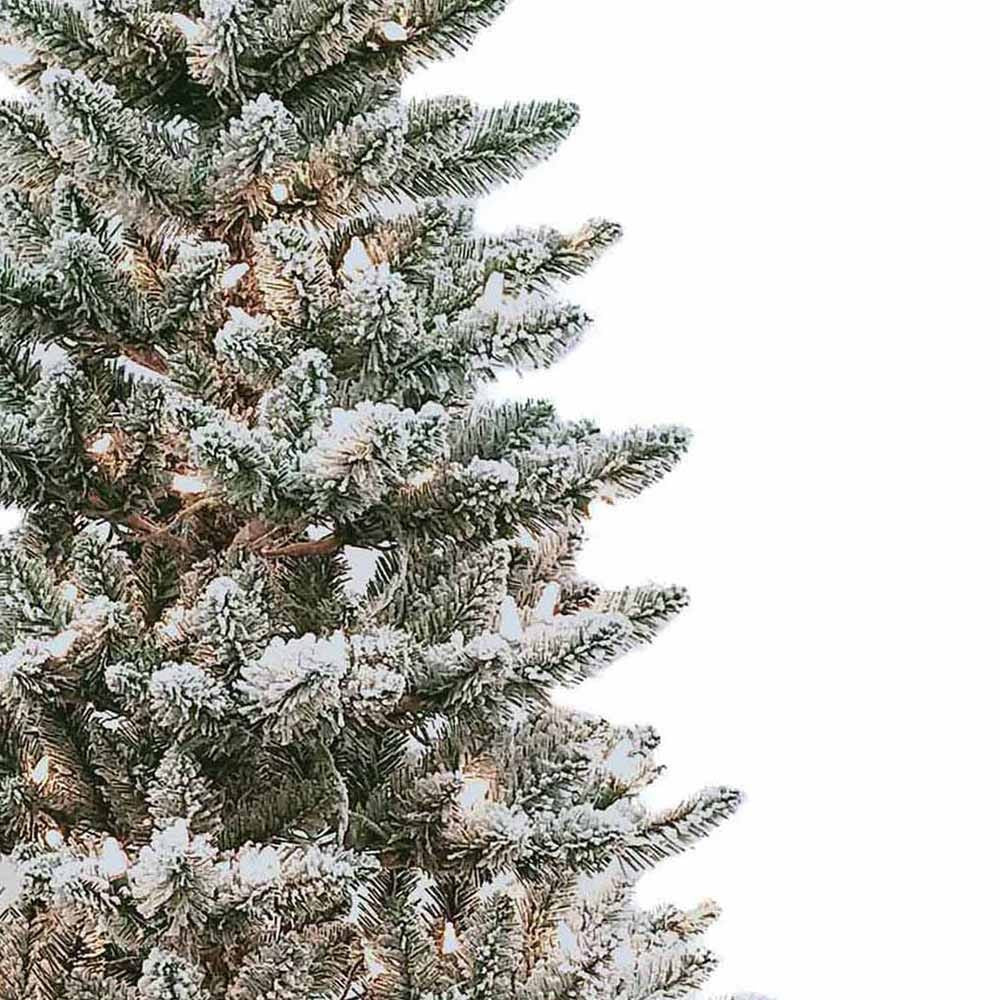 6' Pre-Lit Clear Incandescent Snow Pine Tree
