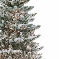 6' Pre-Lit Clear Incandescent Snow Pine Tree