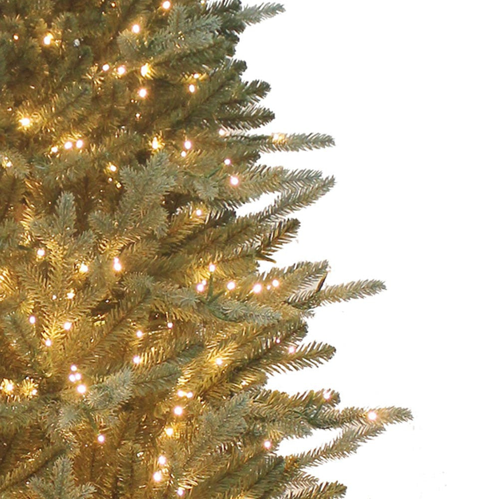 6' Pre-Lit Warm White Cluster LED Blue Spruce Tree