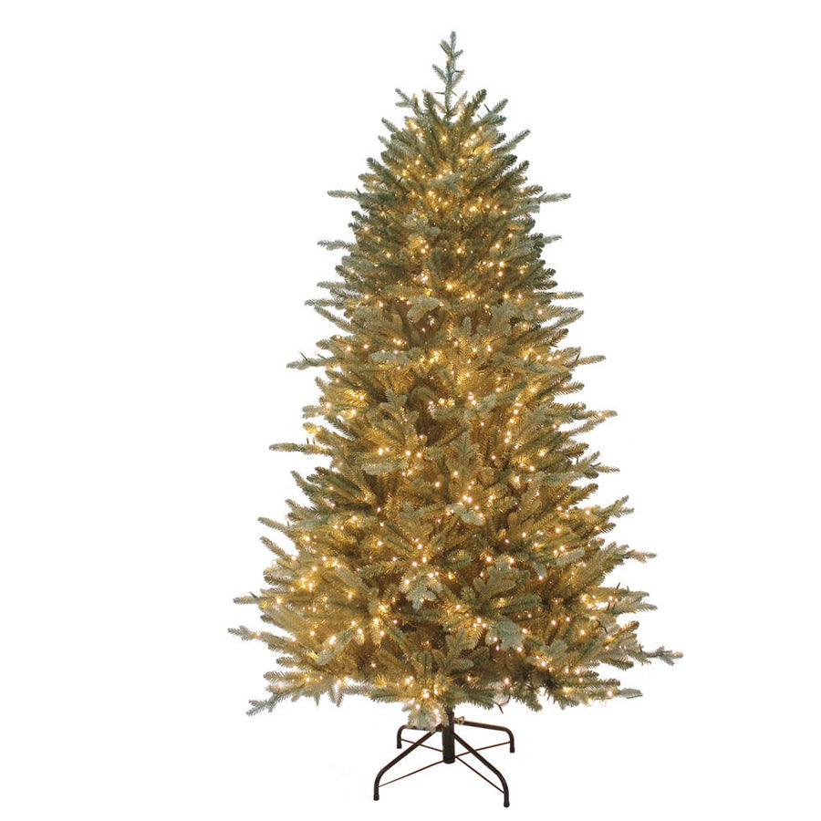 6' Pre-Lit Warm White Cluster LED Blue Spruce Tree