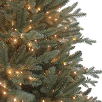 9' Pre-Lit Warm White Cluster LED Blue Spruce Tree