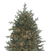 9' Pre-Lit Warm White Cluster LED Blue Spruce Tree