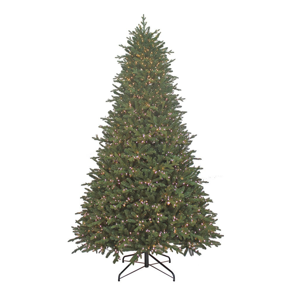 9' Pre-Lit Warm White Cluster LED Noble Fir Tree