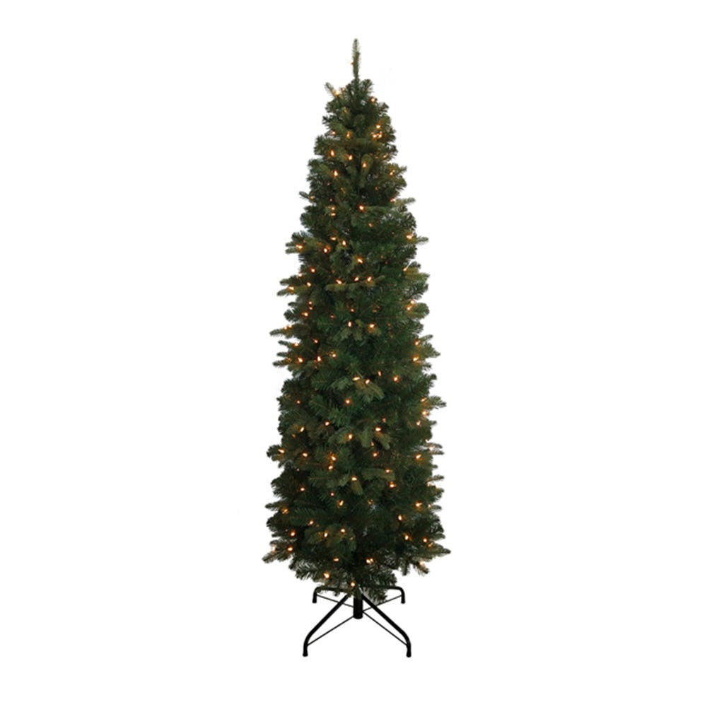 7' Pre-Lit Warm White Incandescent Studio Spruce Tree