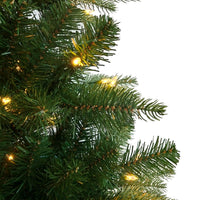 7' Pre-Lit Warm White LED Studio Spruce Tree