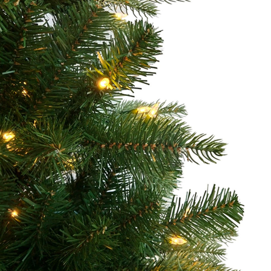 7' Pre-Lit Warm White LED Studio Spruce Tree