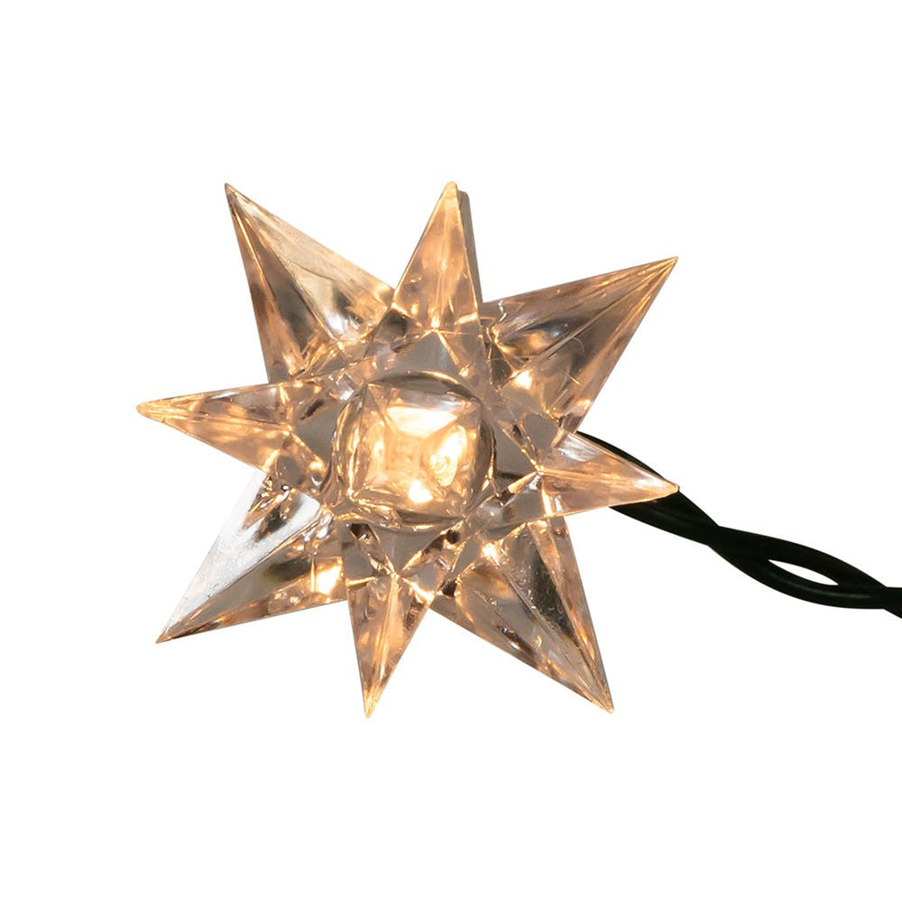 9' UL 10L Clear Diamond Star Connectible Light Set