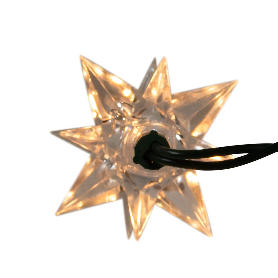 9' UL 10L Clear Diamond Star Connectible Light Set
