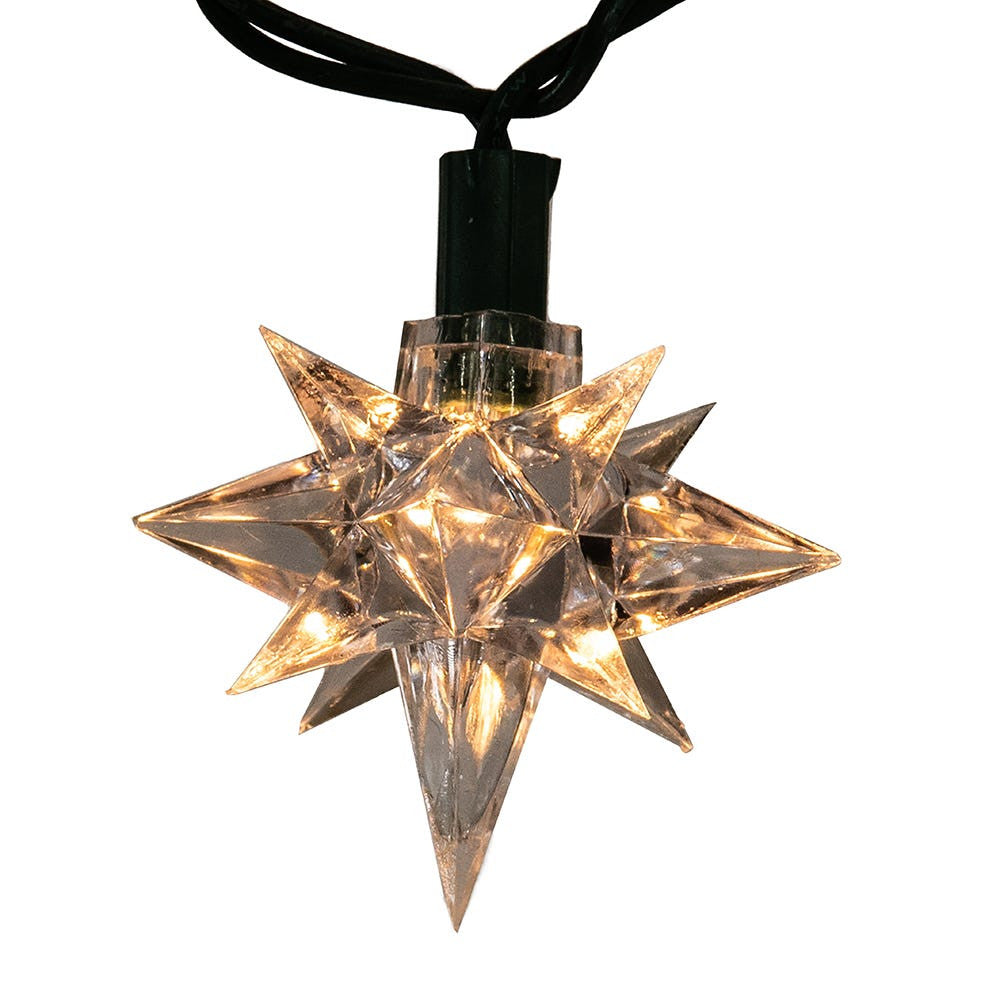 9' UL 10L Clear Diamond Star Connectible Light Set