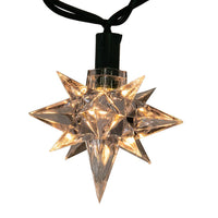9' UL 10L Clear Diamond Star Connectible Light Set