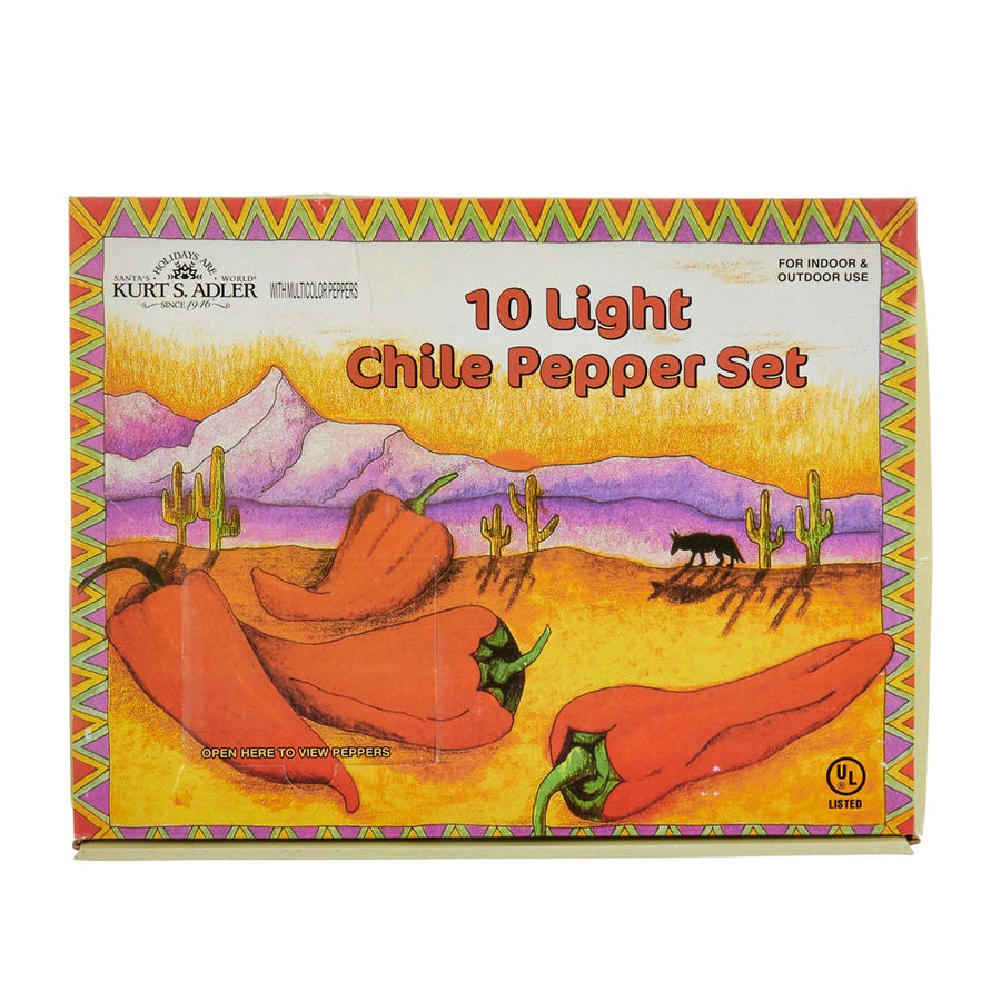 9' UL 10L Multicolored Chili Pepper Connectible Light Set