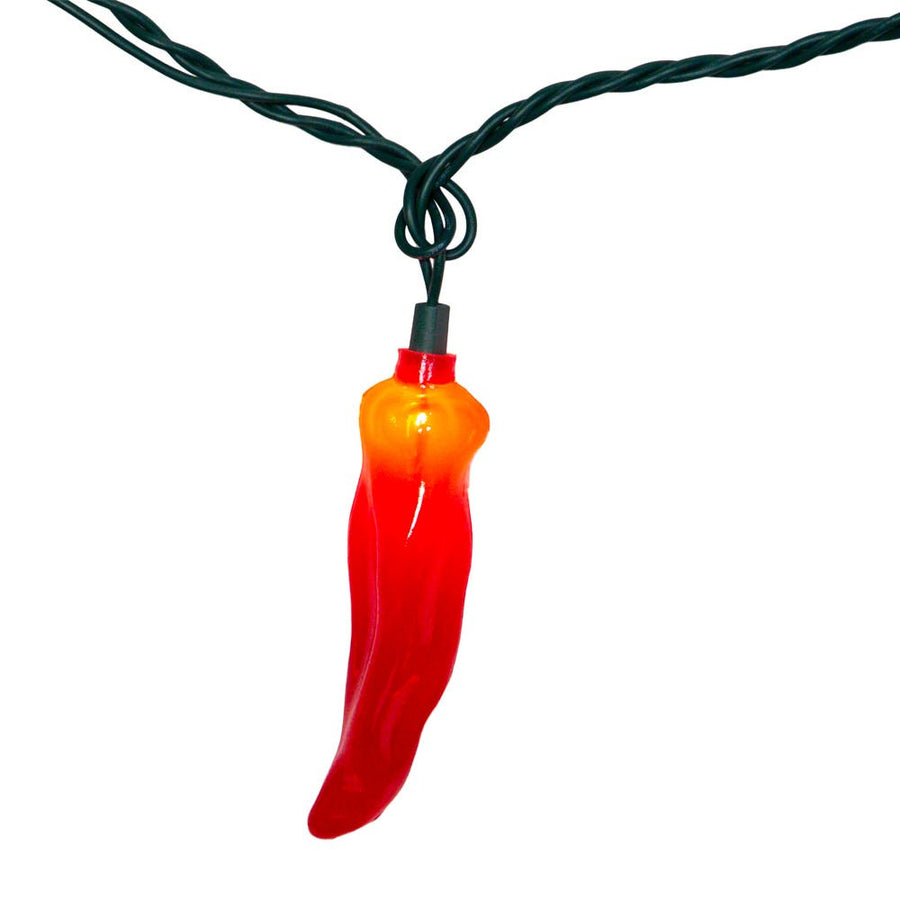 9' UL 10L Red Chili Pepper Connectible Light Set