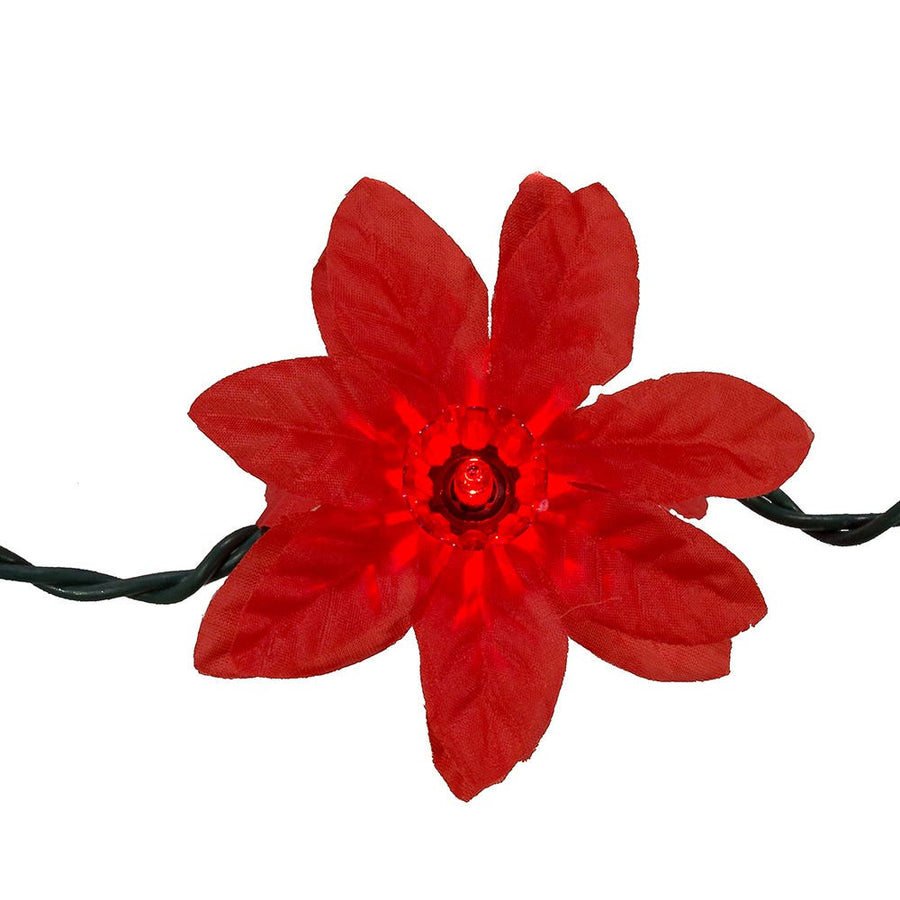 28.3' UL 35L Red Poinsettia Light Set