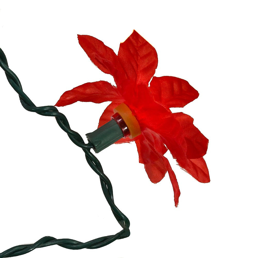 28.3' UL 35L Red Poinsettia Light Set