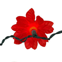 28.3' UL 35L Red Poinsettia Light Set
