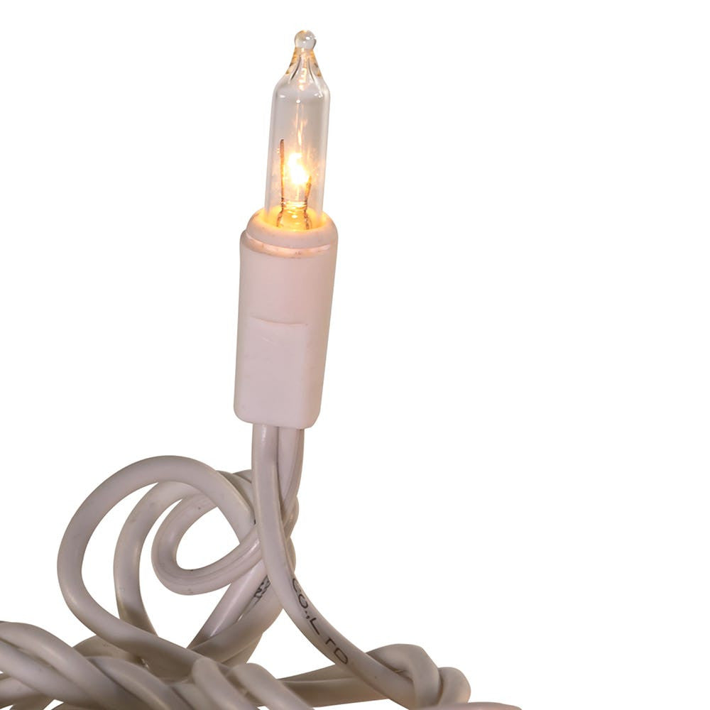 22.5' UL 50-Light Clear Light White Wire Light Set