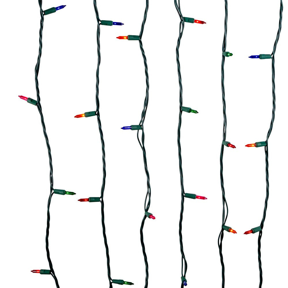22.5' UL 50-Light Multicolor Light Green Wire Light Set