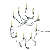 9' UL 10L White Candle Clip-On Connectible Light Set
