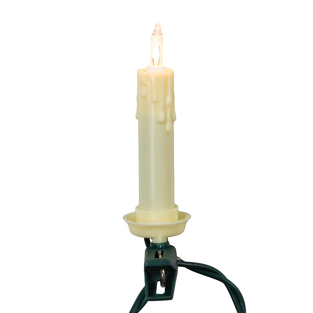 9' UL 10L White Candle Clip-On Connectible Light Set