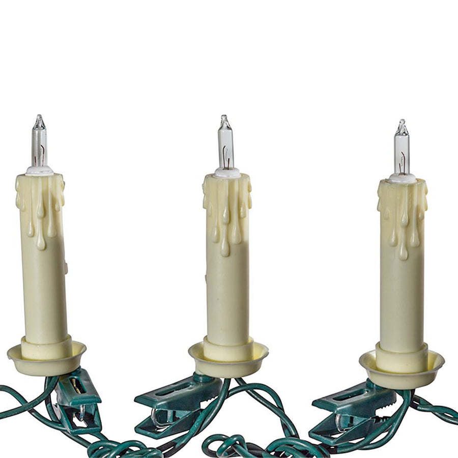 18' UL 10L Candle Clip-On Connectible Light Set with 24" Spacing