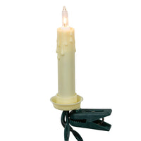 9' UL 10L White Candle Clip-On Connectible Light Set