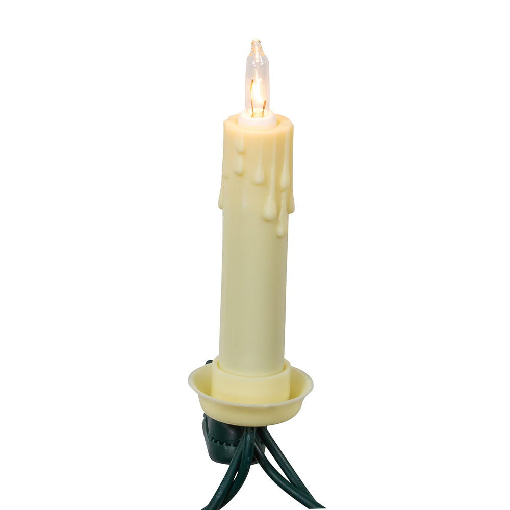 9' UL 10L White Candle Clip-On Connectible Light Set
