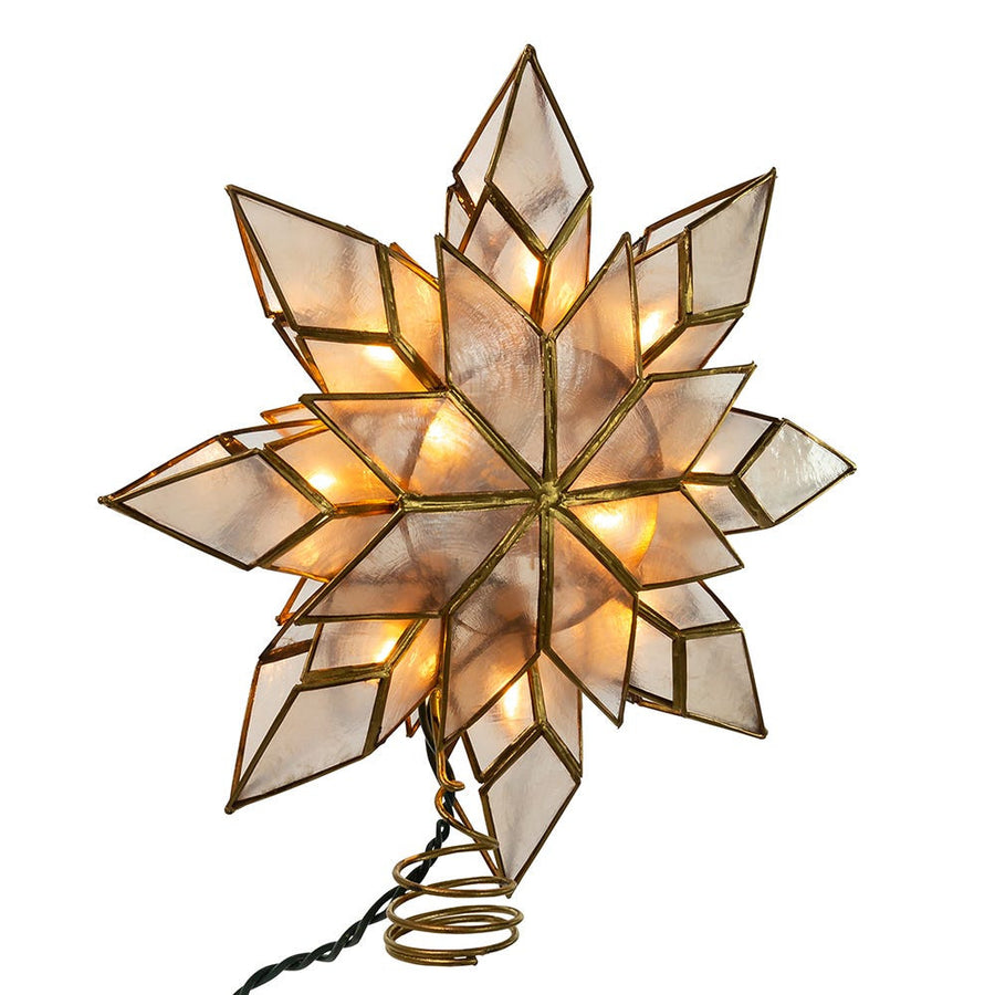 9.25" UL 10L Capiz Clear Star Treetop