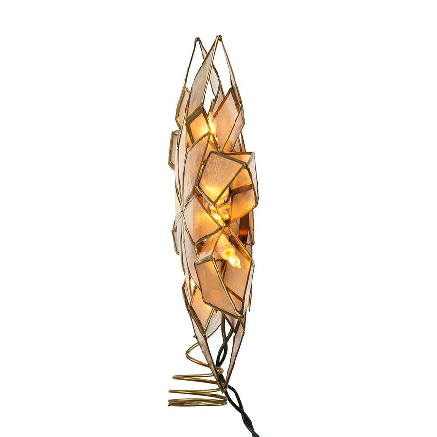 9.25" UL 10L Capiz Clear Star Treetop