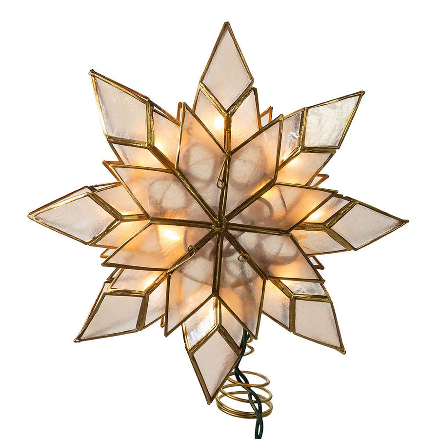 9.25" UL 10L Capiz Clear Star Treetop