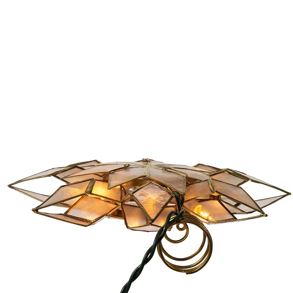 9.25" UL 10L Capiz Clear Star Treetop